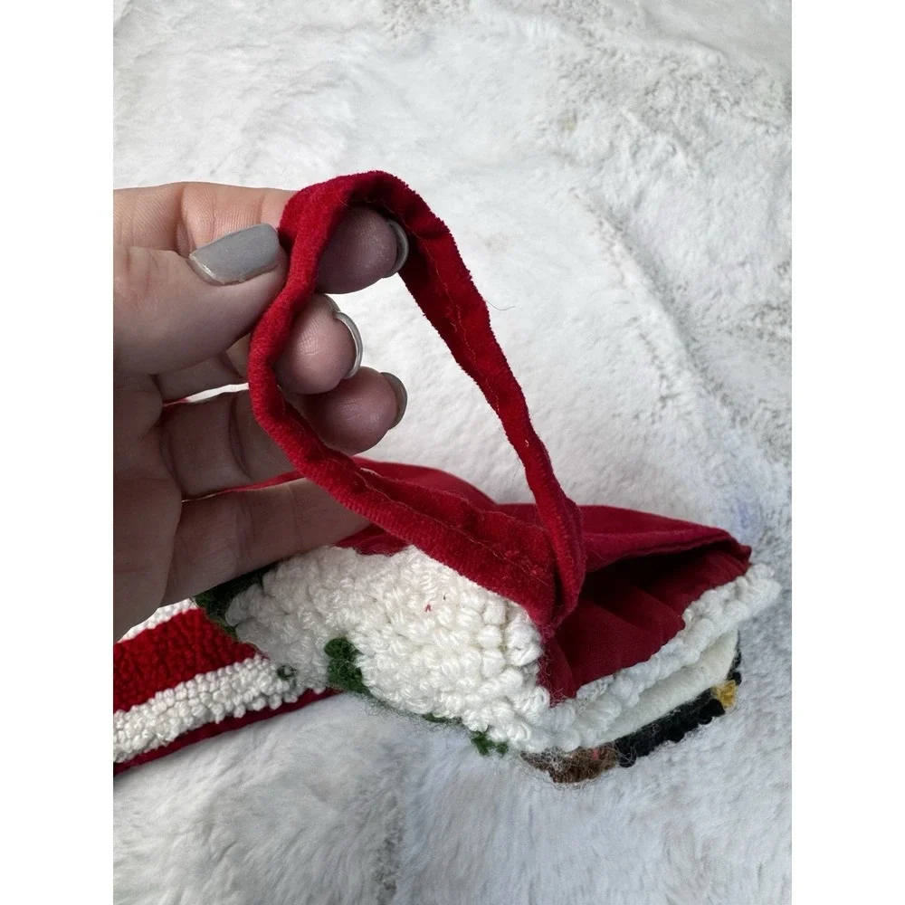 Pier‎ 1 Imports Nutcracker Christmas Holiday Stocking Hooked Rug Yarn 3D Hat